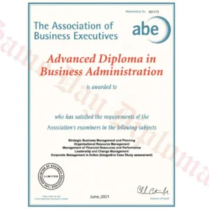 Certificate - ABE Business Executive
