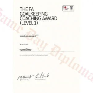 Certificate - Goalkeeping Coach